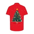 thumbnail image 3 of Men's Christmas Shirt Xmas Short Sleeve Shirts Novelty Santa Claus Printed Shirt Casual Button Down Blouse Christmas Tree Sweatshirt Funny Xmas Hawaiian Shirts Party Holiday Festive Tops, 3 of 4