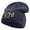Navy, variant on Artistic Aloha Logo Embroidered Big Size Superior Cotton Short Knit Beanie - Grey XL-3XL
