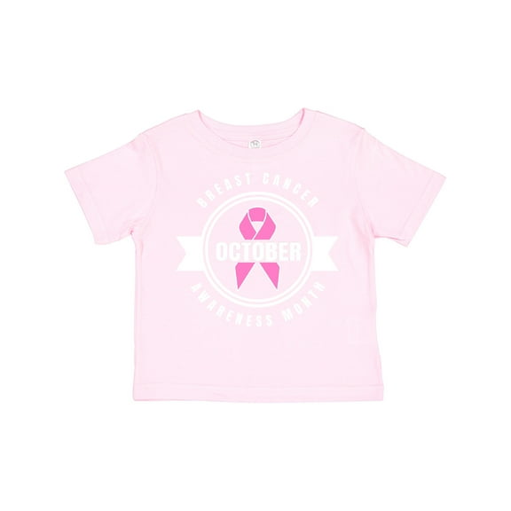 Inktastic October Breast Cancer Awareness Month Badge Boys or Girls Toddler T-Shirt