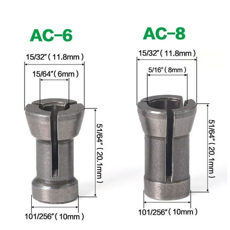 

Trimming Engraving Machine Collet Chucks Router Bit Shank Adapter Woodworking
