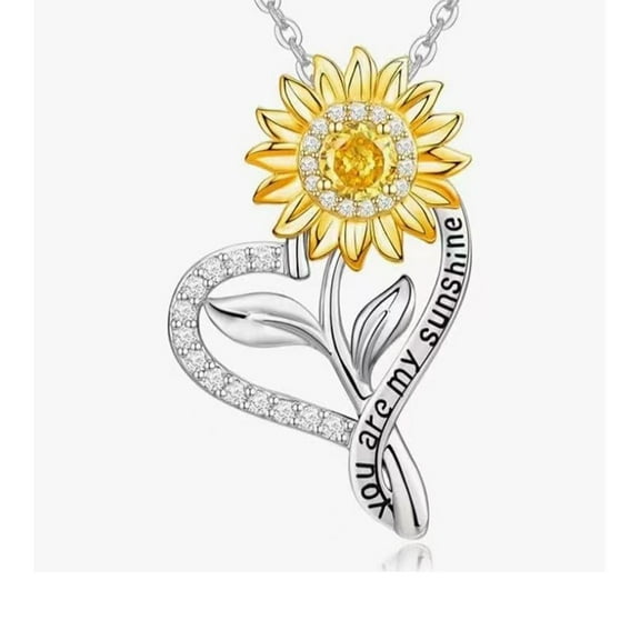 Mothers Day for Gifts for Wife, 18k Gold Plated Sunflower Necklaces for Women, Anniversary Her Gifts Birthday Gift for Wife You Are My Sunshine Jewelry for Women Girlfriend Grandma Mom Daughter