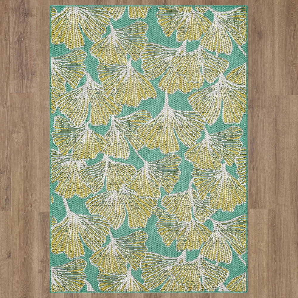 Mohawk Home Jade Butterfly Outdoor Area Rug, Lime Green, 10' x 13'
