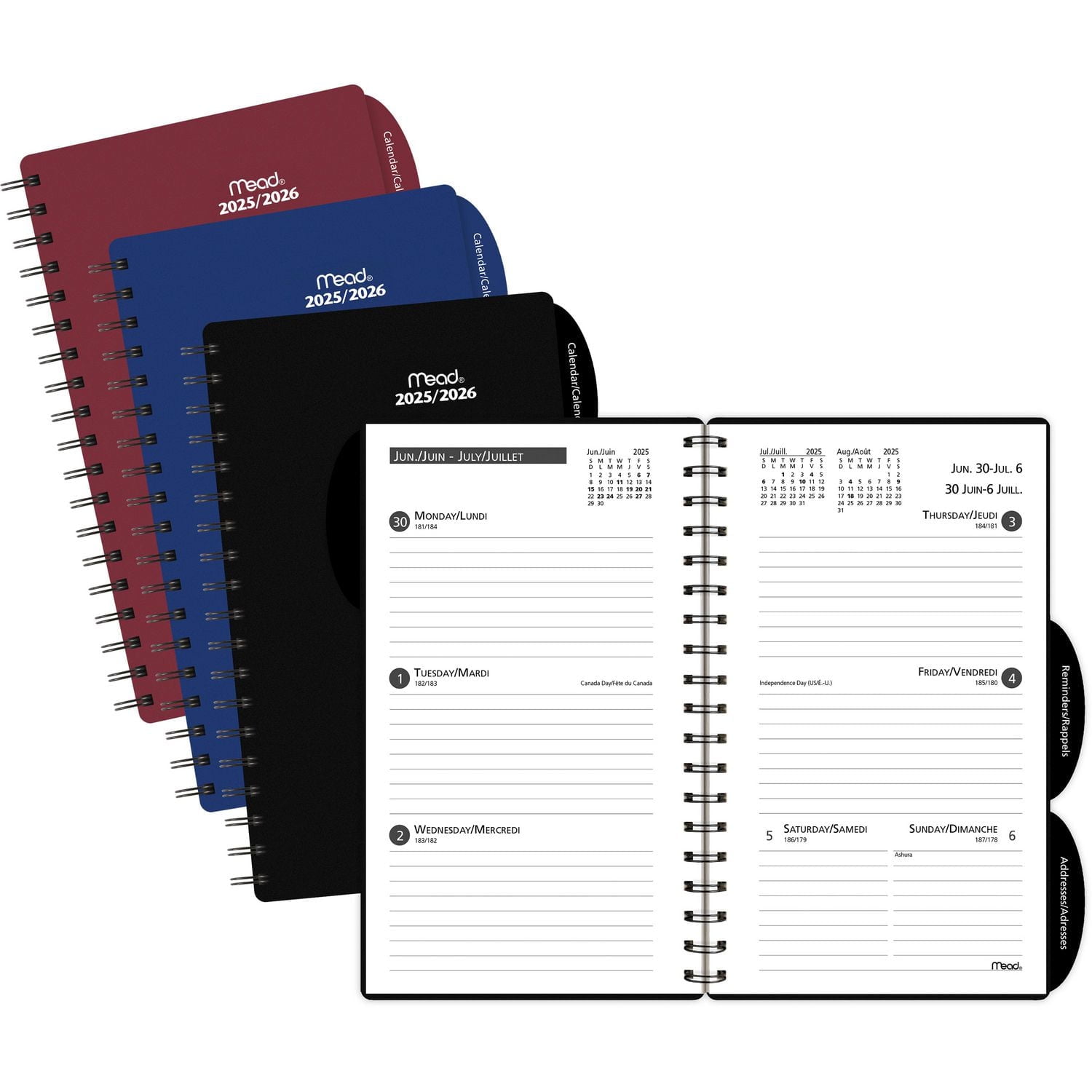 Mead® Pocket 2026 Weekly Poly Planner, Assorted Colours, Planner