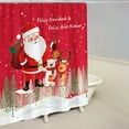 thumbnail image 4 of Fmbmuo Polyester Christmas Shower Curtains Waterproof Red Decorations， Modern Christmas Tree Shower Curtain 1Pcs, 4 of 4
