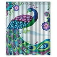 thumbnail image 1 of Cortina de ducha ABPHQTO Arte Pavo Real Impermeable 150x180 cm, 1 of 2