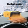 thumbnail image 2 of 12V Car Heater & Cooling Fan 2-in-1: 360° Rotatable Dashboard Mount, Fast Heating Defroster/Defogger, Compact ABS Design for Cars, SUVs, Trucks - Instant Winter Warmth & Summer Cooling, Overheat, 2 of 5