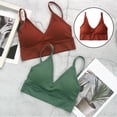 thumbnail image 3 of Señoras Chicas Correas espaguetis cómodo sin costuras Hugo Chaleco Bralette para mujer, 3 of 10