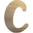 thumbnail image 1 of Wood Letter C Craft Shape, Unfinished 16'' Tall Small Kids Wooden Letter, Brownie Font, 1 of 3