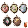 thumbnail image 1 of Coofit 5 Ensembles Broderie Starter Kit Créatif Rétro DIY Charme Collier Pull Collier, 1 of 10