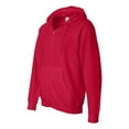 thumbnail image 2 of Independent Trading Co. Midweight Full-Zip Hooded Sweatshirt SS4500Z Red 2XL, 2 of 5