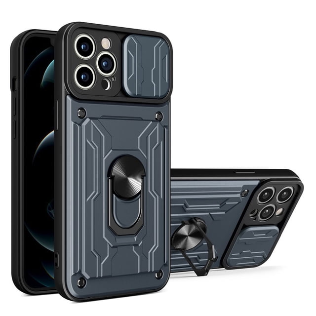 Funda de lujo para Samsung Galaxy S22, S21 Ultra, A73, A53, A33, A13, 5G, Protector de lente deslizante, multifunción, armadura dura C