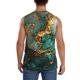 thumbnail image 4 of Fotbe Emerald Color Gold Marble Men's Camiseta sin Mangas Estampada para Hombres, Playera Casual para Gimnasio, Entrenamiento, Playa-XX-Large, 4 of 7