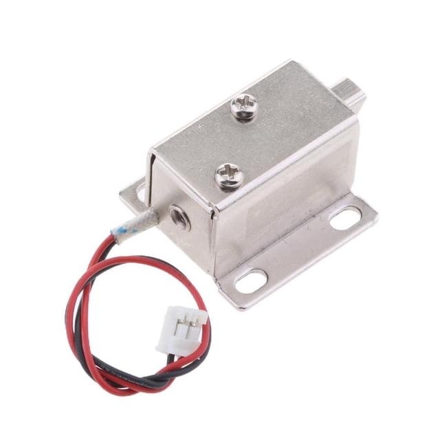 mini cerradura eléctrica Mini 6V 1A Cerradura Magnética Eléctrica Puerta Armario Armario Perno Hacia Abajo perno abajo Fanmusic mini cerradura eléctrica