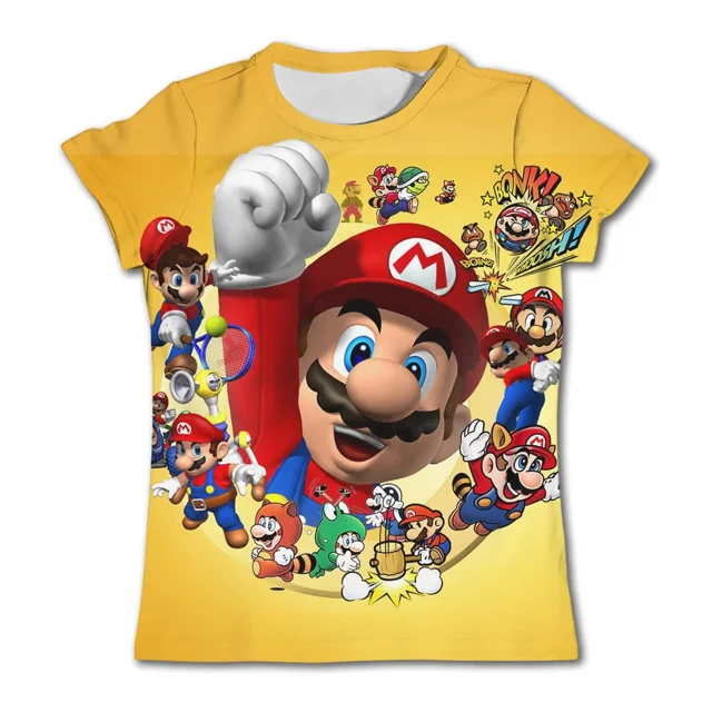 Sudadera con capucha de Marios para niños y niñas, sudadera de manga larga con estampado de juego de moda, camisetas de Sonic para bebés, ropa de calle para niñas de 2 a 14 años