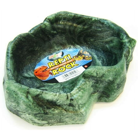 UPC: 0097612920406 | Zoo Med Laboratories Repti Rock Reptile Water Dish Large 2.5 X 7 X 9 Inch