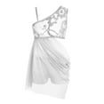 thumbnail image 1 of YONGHS Big Girls One Shoulder Sequined Lyrical Dance Dress with Shorts Set 6-14, 1 of 7