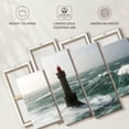 thumbnail image 6 of Elephant Stock La Jument Lighthouse Wall Art - Horizontal Multi Panel Canvas - Living Room Wall Decor - Nautical Multi Panel - Beige And Gray Decor - 43" x 27", 6 of 8