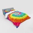 thumbnail image 2 of Ambesonne Rainbow Bedding Set 4 Pcs, Rainbow Tie Dye Effect, Queen, Multicolor, 2 of 2