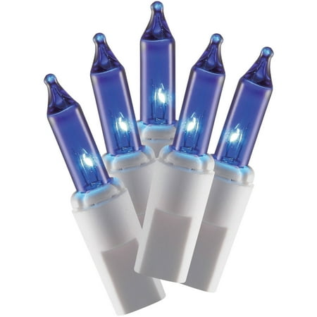 Holiday Time Christmas Lights 300CT MINI BLUE LIGHT WITH WHITE WIRE