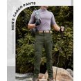 thumbnail image 4 of Susclude Pantalon Tactique pour Homme Extensible, 9 Poches Anti-Déchirure Léger Cargo de Travail Militaire Pantalon de Plein Air de Randonnée Gris Vert 28Wx30L, 4 of 4