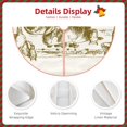 thumbnail image 3 of Daiia Cattle Drive By Two Cowboys 1 Drawing Merry Christmas Tree Skirt , Xmas Large Lace-up Tree Skirt, Santa Snowflakes Rustic Home Decorations New Year Party Farmhouse Decor-36", 3 of 6