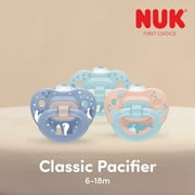 NUK First Choice Classic Pacifier, 6-18 months, 3 pack