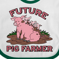 thumbnail image 4 of Inktastic Future Pig Farmer with Cute Pig Family Boys or Girls Baby Bib, 4 of 4
