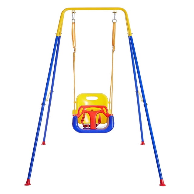 FUNLIO 3-en-1 Columpios Bebe con 4 Bolsas de Arena, Alta Resistencia Columpio Infantiles en Interior multicolor