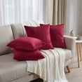 thumbnail image 4 of Home Soft Things Pleated Velvet 4 Piece Throw Pillow Cover Set - Garnet - 20" x 20", 4 of 6