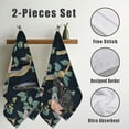 thumbnail image 3 of Nawy Birds Herons Peacock Flowers Peonies Japanese Animal Art Vintage Design 2-Piece Hand Towel for Kitchens, Bathrooms, Showers Microfiber Towels 27.5*16in, 3 of 6