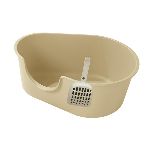 Caja de arena para gatos Sunnimix con parte superior abierta y grande