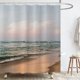 thumbnail image 1 of Cortina de ducha con diseño de playa y océano, para decoración de baño, tela de poliéster impermeable, 72 x 72 pulgadas, con 12 ganchos, 1 of 4
