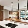 thumbnail image 2 of Houzer CAT-172-BN Single Hole Kitchen Faucet with Solid Stainless Steel Body, Pullout ABS Sprayer with Three Function Spray, Easy Clean Aerator, 2 of 9