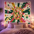thumbnail image 2 of Stylized Disco Ball With As, Mystical Fantasy for Space Lovers, Galaxy Room Decor Statement Accent, Housewarming Gift, Tapestry Wall Hanging for Bedroom and Dorm, 2 of 7