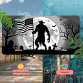 thumbnail image 5 of 1 Pcs 2D Flat License Plate Covers & Frames, Werewolf with US For Decorative Front, Waterproof For Decoration Aluminum License Plate Covers & Frames Cover For Men Women, 12" X 6", 5 of 7