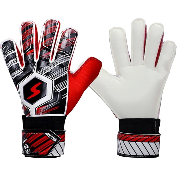 Guantes de portero para niño y adulto,guantes de futbol para adolescente ,emulsión guantes de futbol soccer para entrenamiento y Partido, diseño Proteger los Dedos ,transpirables ,an