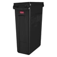 thumbnail image 1 of Contenedor Rubbermaid Slim Jim 23 gal Negro con canales de ventilación, 1 of 3