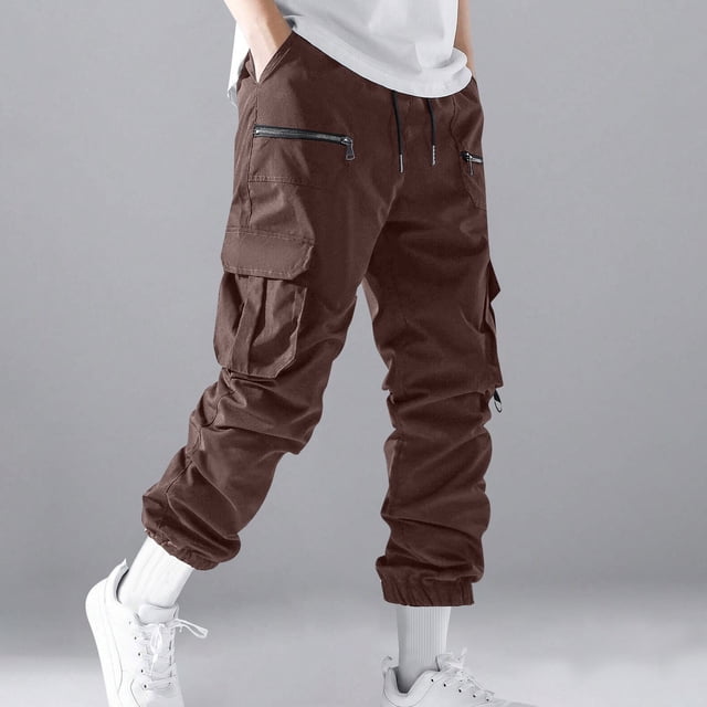 Puntoco Pantalones deportivos y pantalones deportivos casuales de moda de primavera e invierno para hombres