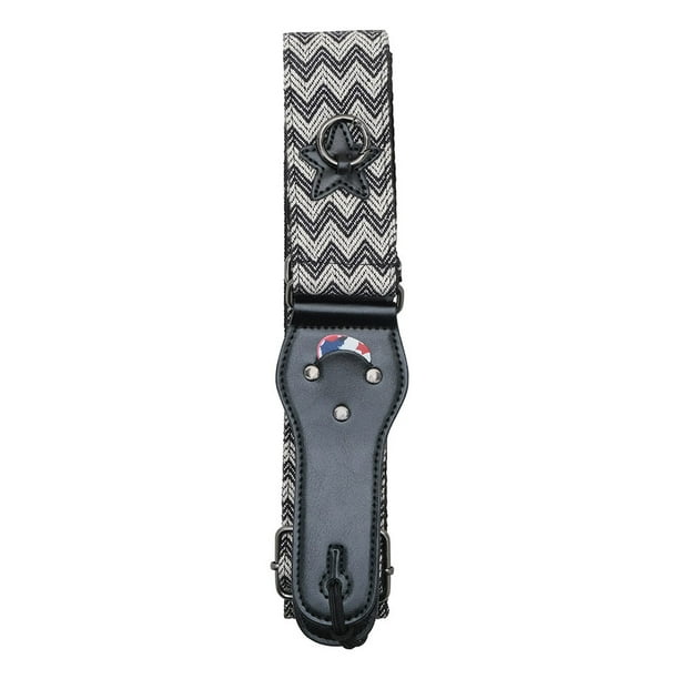 Advancent Correa de guitarra eléctrica accesorios anchos cinturón de hombro longitud ajustable folk-piezas de repuesto de bajo personalizadas Accesorios para instrumentos musicales Blanco negro