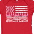 thumbnail image 4 of Inktastic Breast Cancer Awareness Pink Ribbons and Flag Boys or Girls Baby Bodysuit, 4 of 5