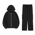 thumbnail image 6 of LEKODE Drop Shoulder Hoodie Jogger Sets for Women 2 Piece Yoga Sets for Women Sets for Women Long Sleeve Casual Tops for Women Athletic Sets for Women Comfy Sets for Women Clothing Black L, 6 of 6