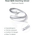 thumbnail image 4 of Toe Rings for Women 925 Sterling Silver Toe Ring Hypoallergenic Adjustable Open Rings for Women Summer Jewelry (With Gift Box), 4 of 5