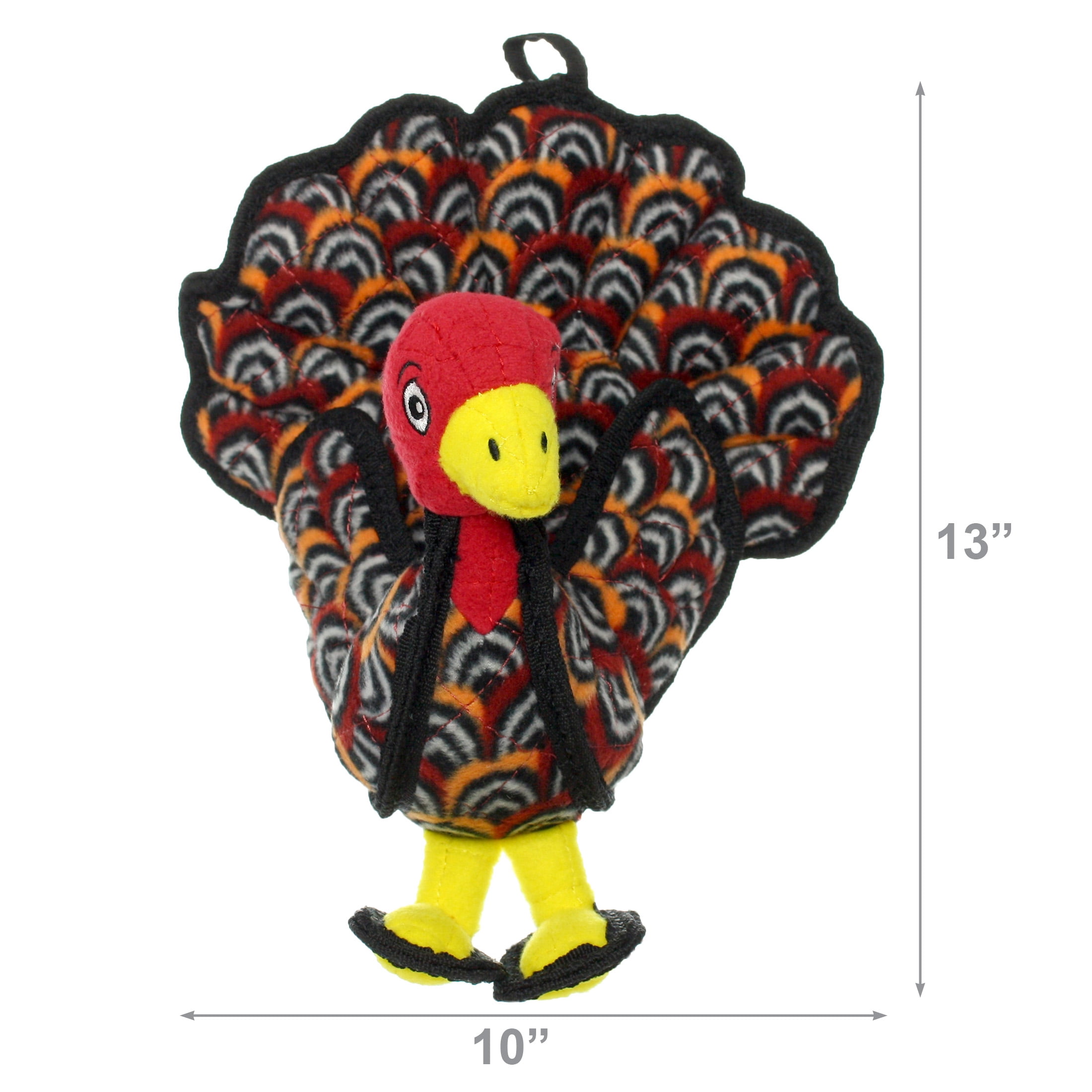 Tuffy Jr Barnyard Turkey Durable Plush Squeaky Dog Toy