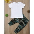 thumbnail image 3 of Dewadbow Toddler Infant Baby Boy T Shirt Tops Camouflage Camo Pants Set, 3 of 6
