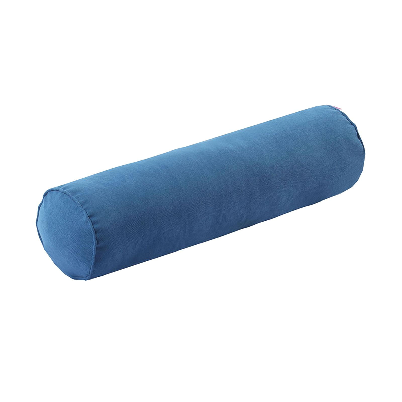 Blue velvet bolster pillow sale