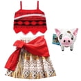 thumbnail image 3 of Disney Princess Vaiana Fantasy Niños Cosplay Moana Verano Niñas Carnaval Vestido Niños Ropa Conjunto Fiesta Navidad Disfraz Moana, 3 of 5