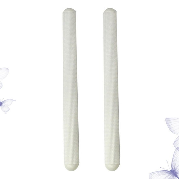 FOMIYES Solid Rolling Pin 2Pcs White Plastic Nonstick Surface for Bakery Kitchen Use