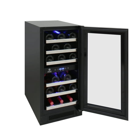 Vinotemp - 28-Bottle Dual Zone Wine Cooler - Black