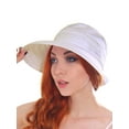 thumbnail image 3 of Women's UPF 50+ UV Sun Protective Convertible Beach Hat Visor White, 3 of 7