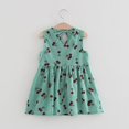 thumbnail image 3 of Robes d'Été Style Coréen pour Fille Enfants Mode Décontractée Mignonne Fraîche Impression Respirante Sans Manches Robe Débardeur Charmante, 3 of 5